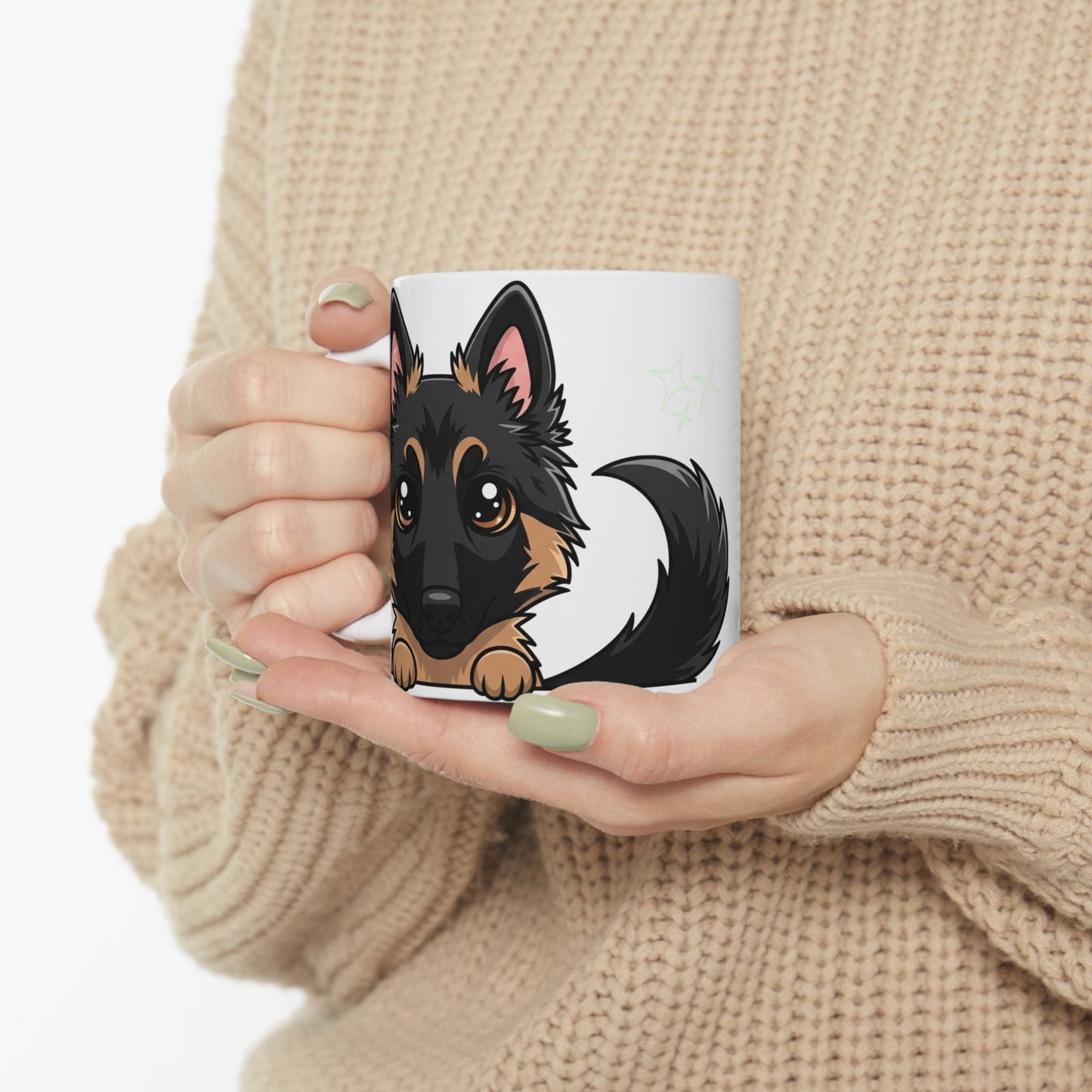 Belgian Shepherd Peek-a-Boo Mug | Best Malinois Daddy Gift
