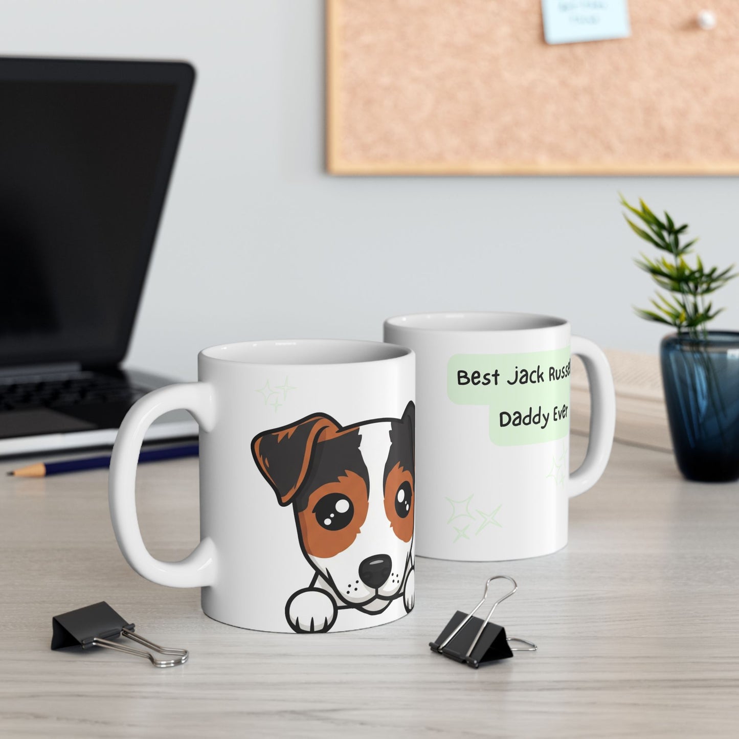 Jack Russell Terrier Peek-a-Boo Mug | Best Jack Russell Daddy