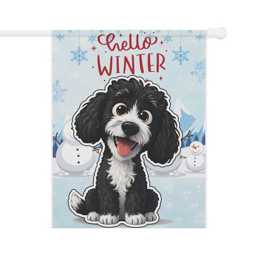 Portie Hello Winter Garden Banner