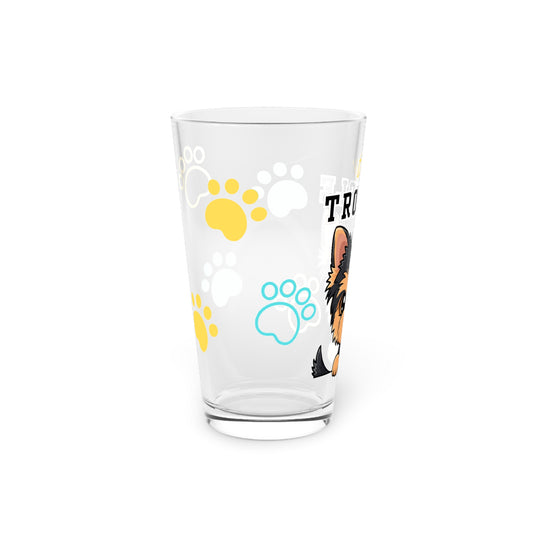 Yorkie Tiny Trouble Pint Glass