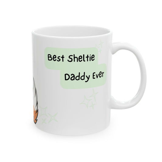 Sheltie Peek-a-Boo Mug | Best Sheltie Daddy Gift