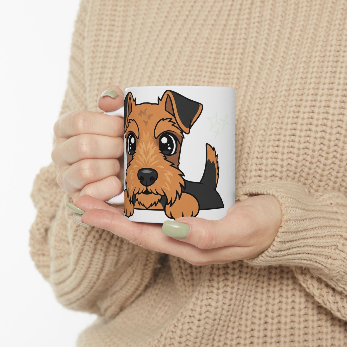 Welsh Terrier Peek-a-Boo Mug | Best Welshie Daddy Gift