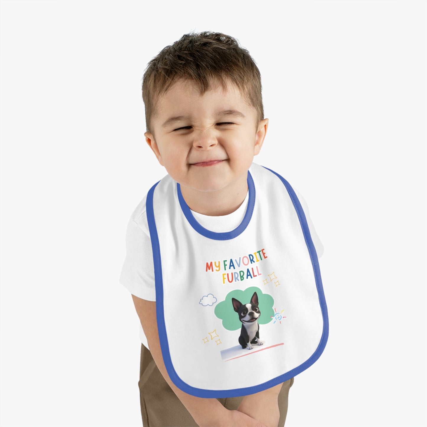 Boston Terrier Favorite Furball Baby Bib