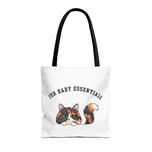 Long hair tortoiseshell cat FurBaby Tote Bag