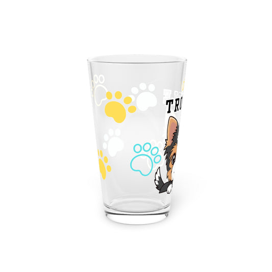 Yorkie Tiny Trouble Pint Glass