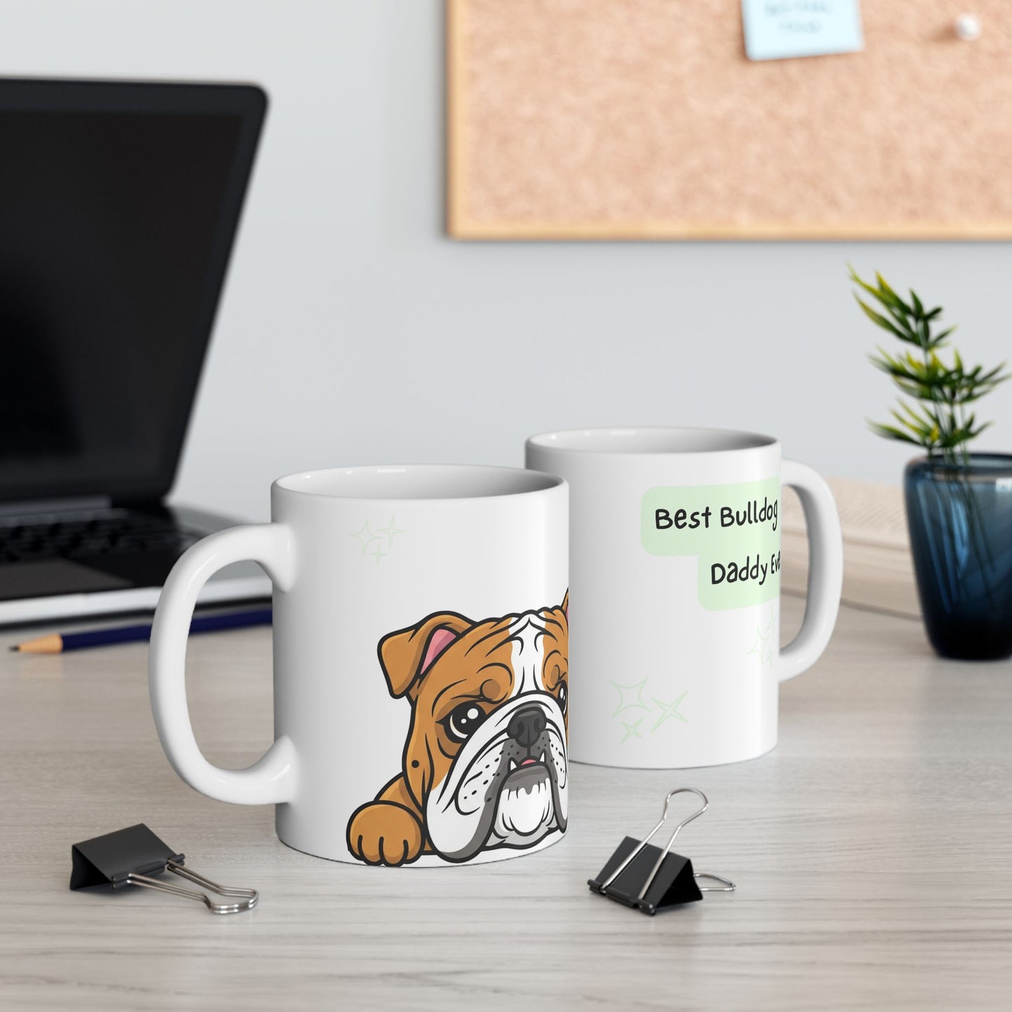 Bulldog Peek-a-Boo Mug | Best Bulldog Daddy Gift