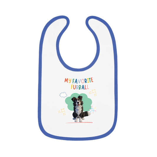 Border Collie Favorite Furball Baby Bib
