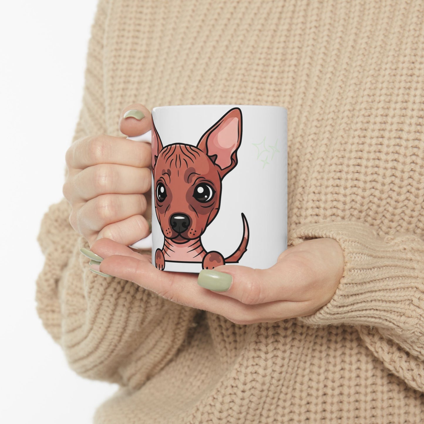 Peruvian Hairless Peek-a-Boo Mug | Best Hairless Dog Daddy Gift