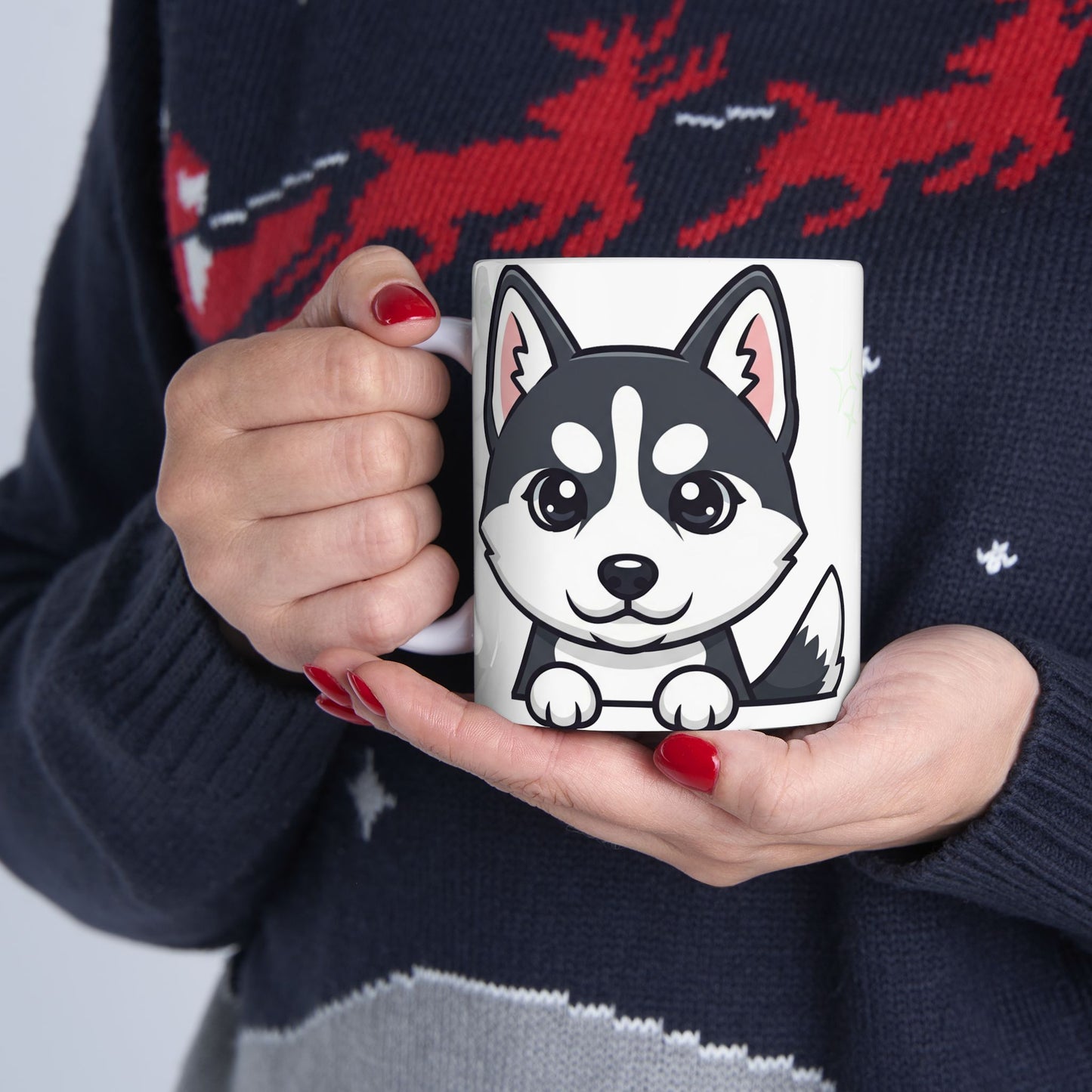 Husky Peek-a-Boo Mug | Best Husky Mama Gift