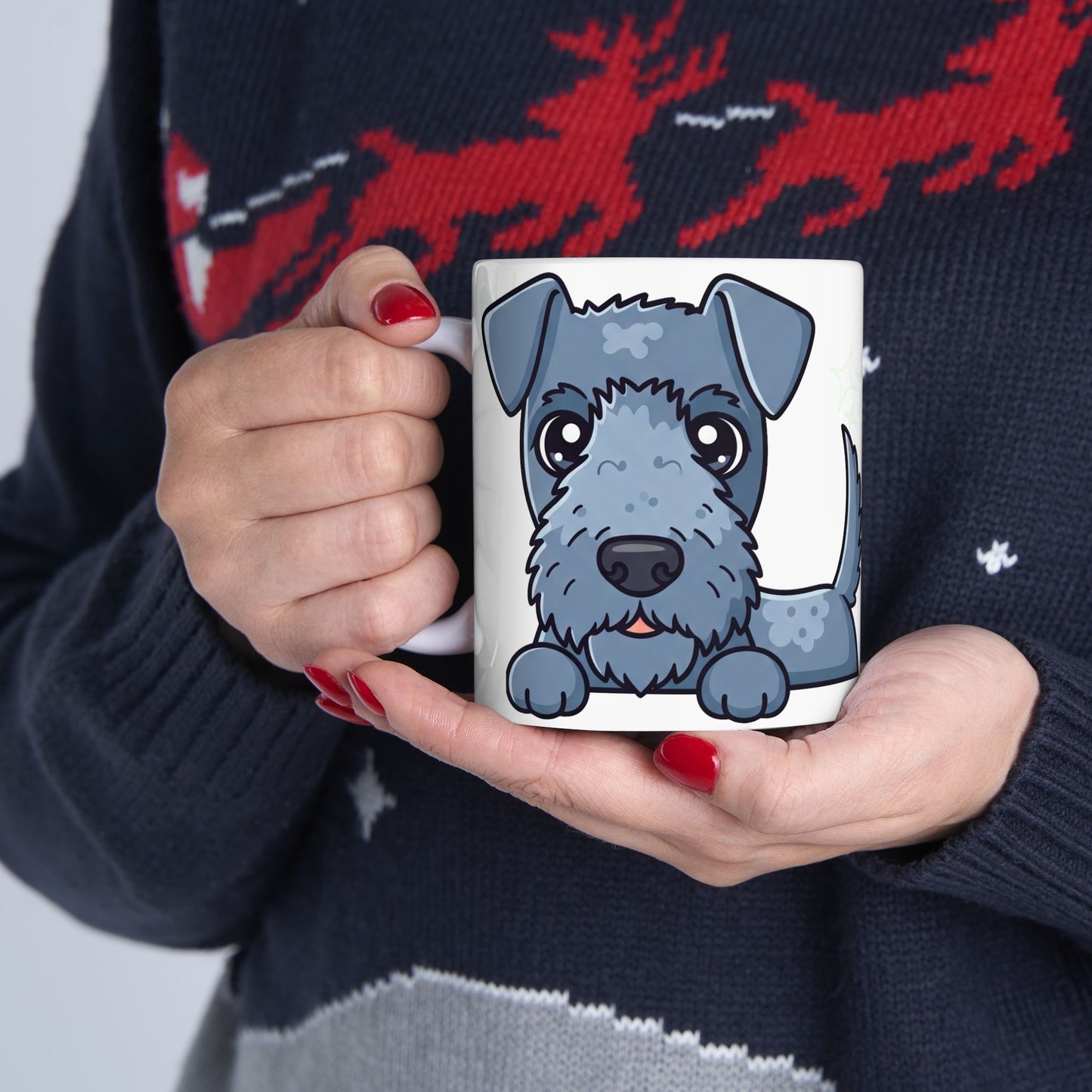 Kerry Blue Terrier Peek-a-Boo Mug | Best Kerry Blue Mama Gift
