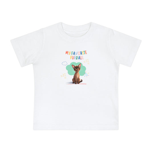 Short hair brown cat Favorite Furball Baby Tee