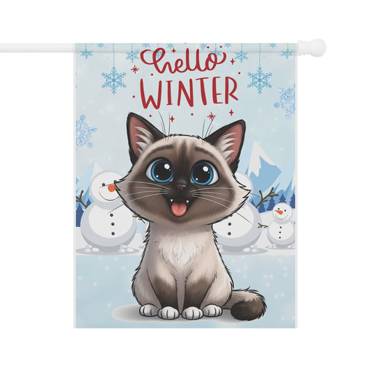 Ragdoll Hello Winter Garden Banner