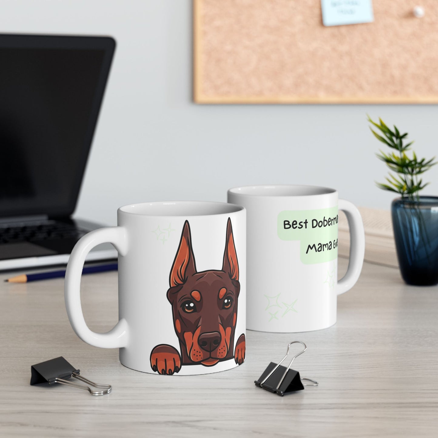 Doberman Peek-a-Boo Mug | Best Doberman Mama Gift