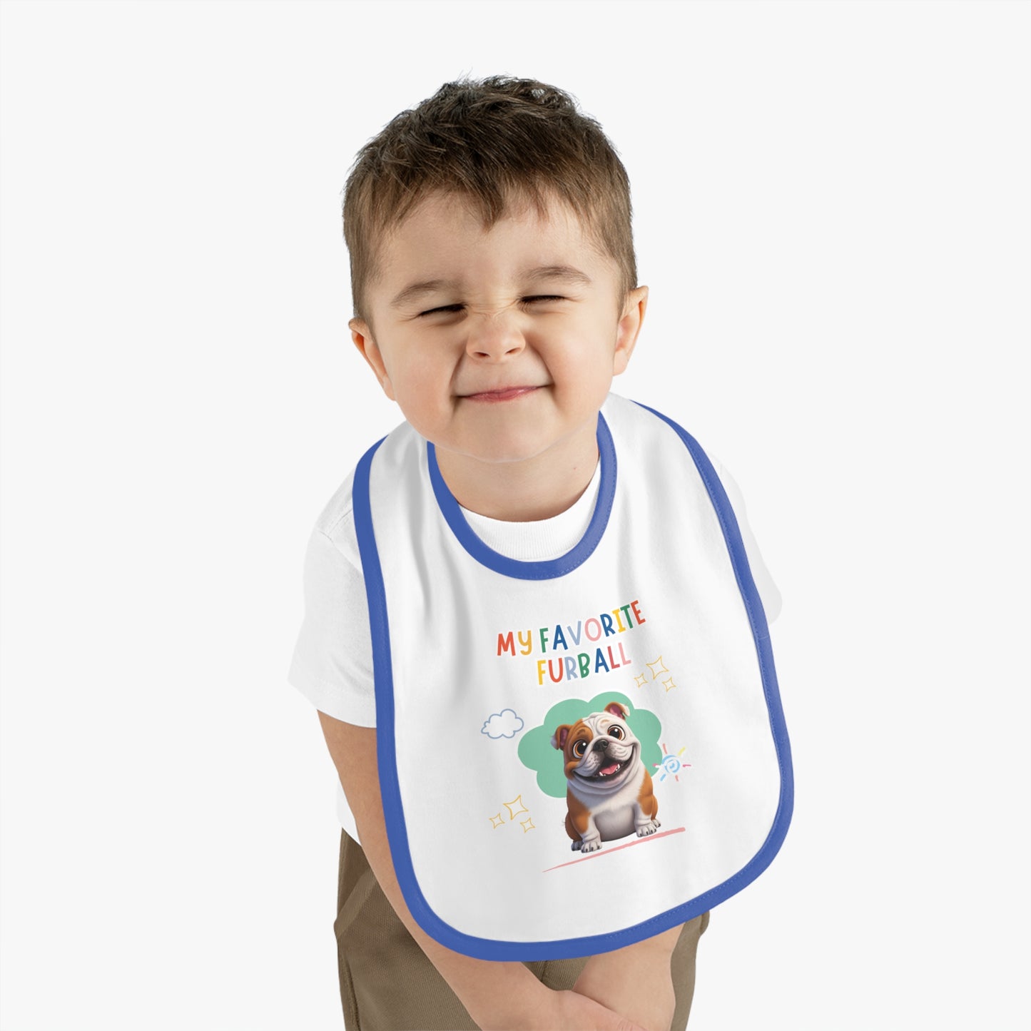 Bulldog Favorite Furball Baby Bib