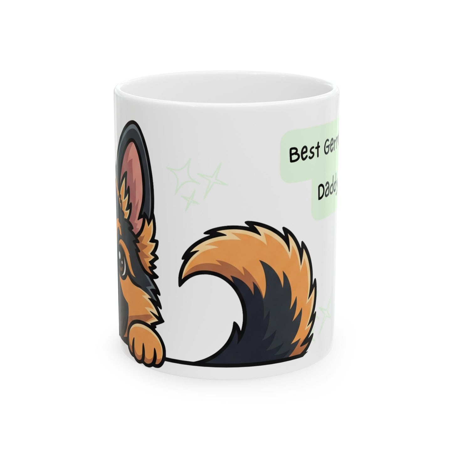 German Shepherd Peek-a-Boo Mug | Best German Shepherd Daddy