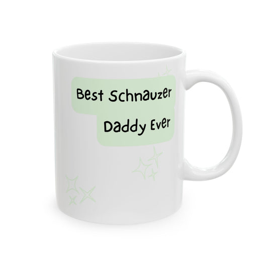 Mini Schnauzer Peek-a-Boo Mug | Best Schnauzer Daddy Gift