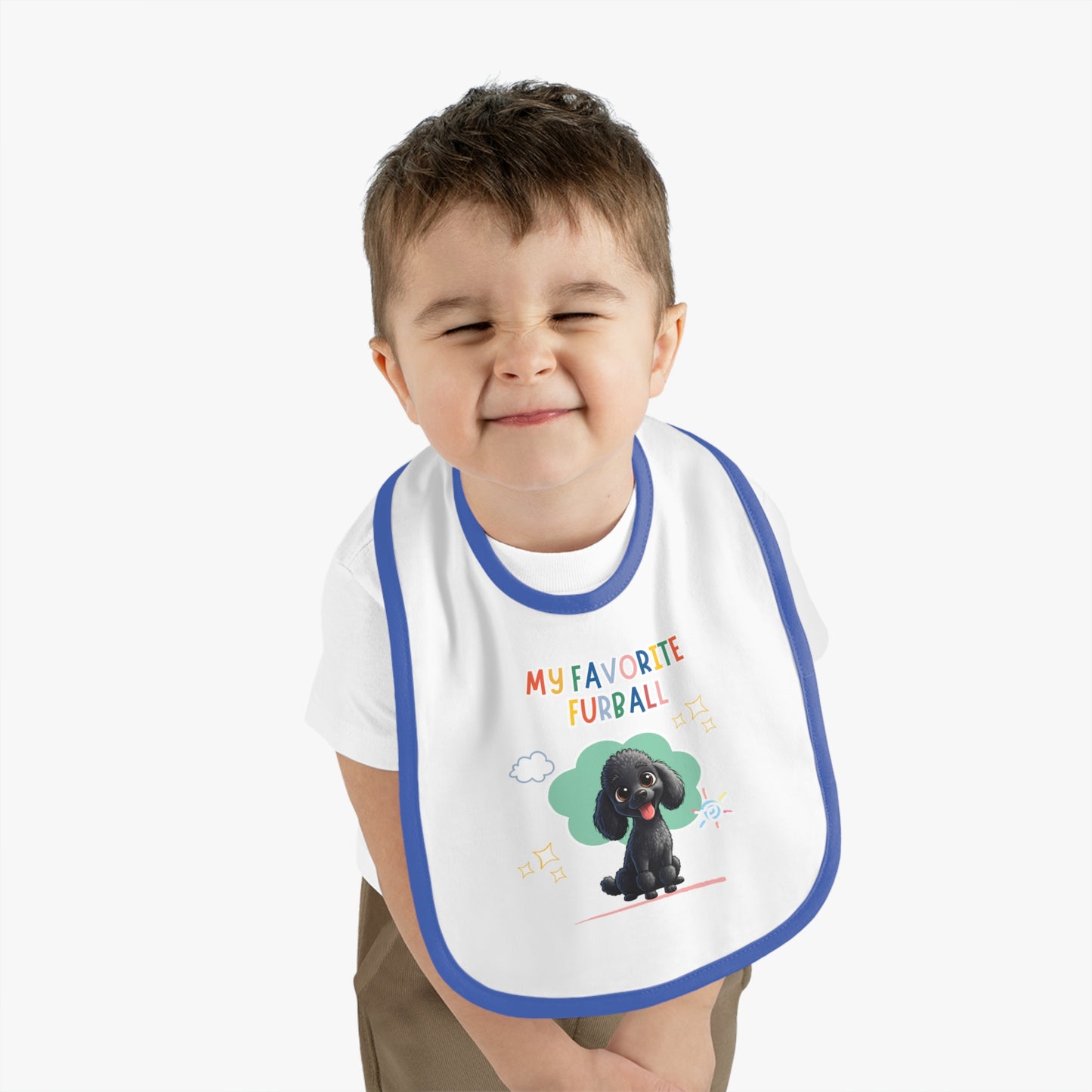 Poodle Favorite Furball Baby Bib