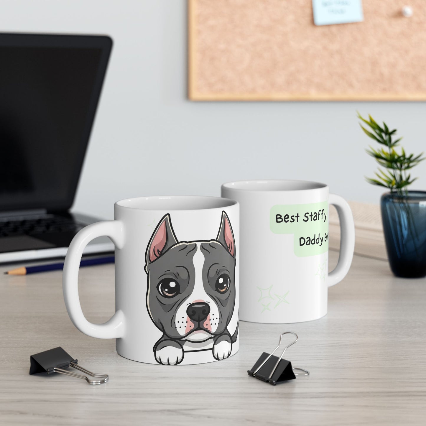 American Stafford Terrier Peek-a-Boo Mug | Best Staffy Daddy