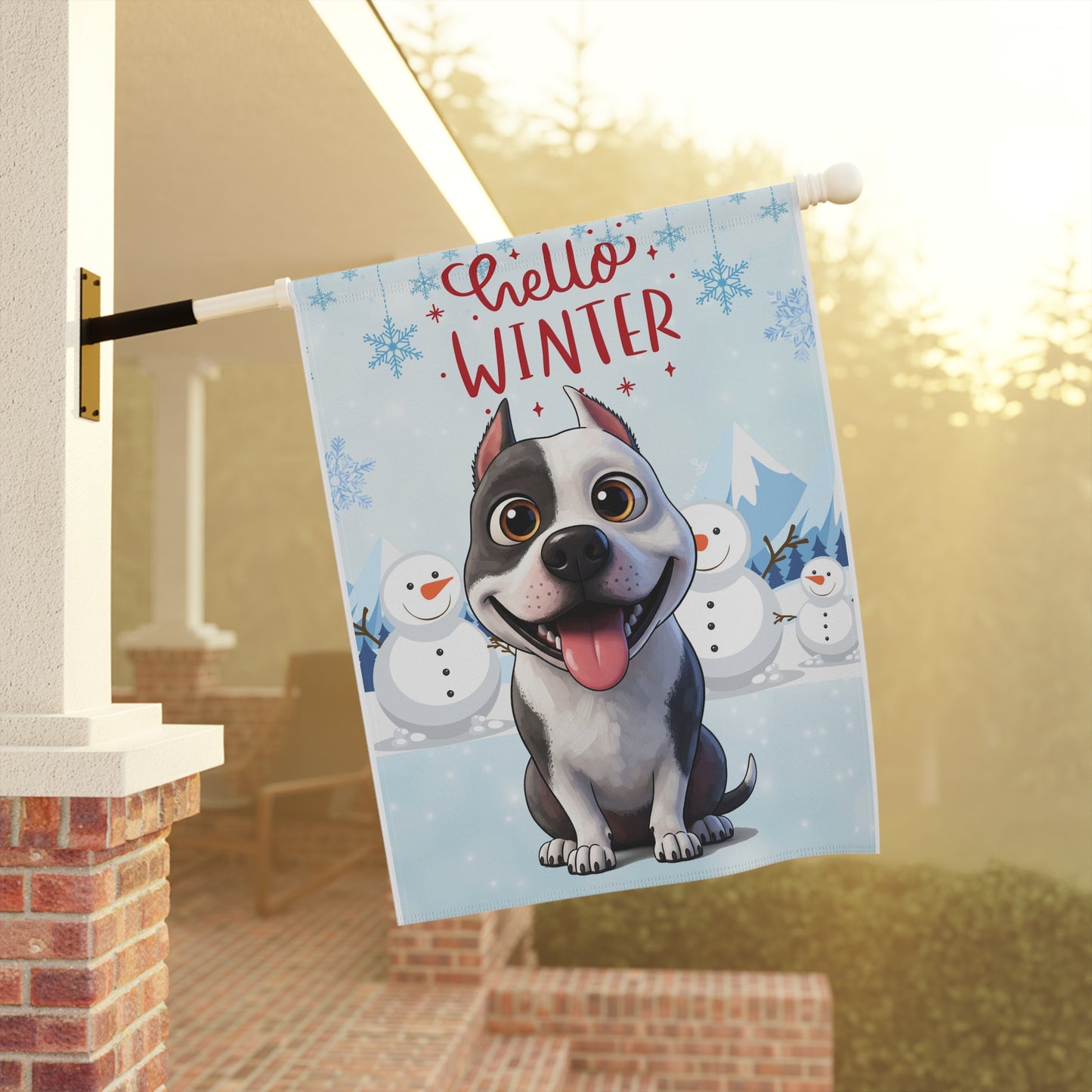 Pitbull Hello Winter Garden Banner