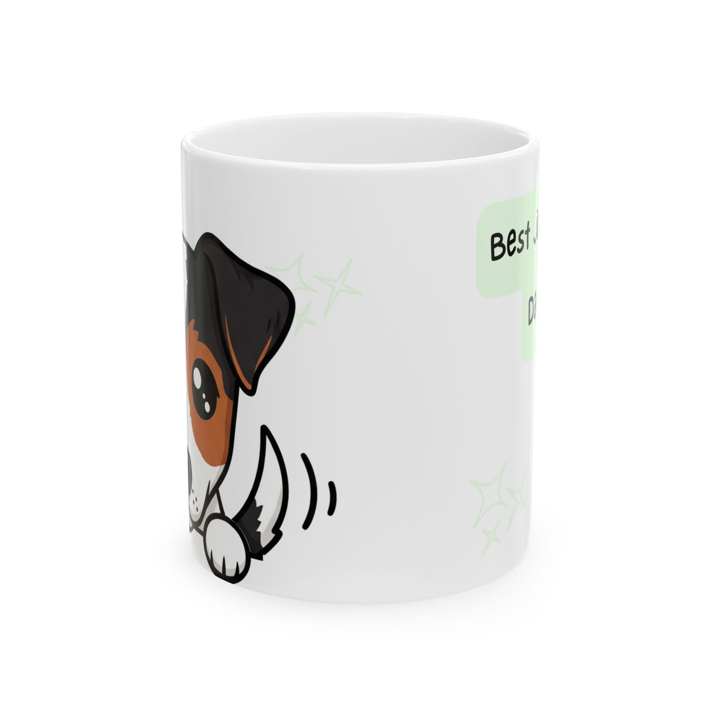 Jack Russell Terrier Peek-a-Boo Mug | Best Jack Russell Daddy