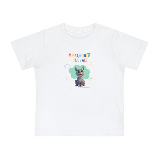 Short hair silver tabby cat Favorite Furball Baby Tee