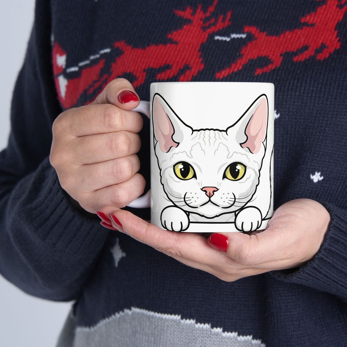 Devon Rex Peek-a-Boo Mug | Best Devon Rex Mama Gift