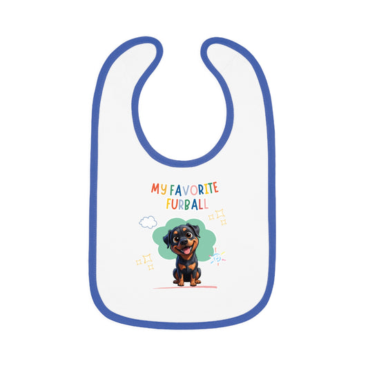 Rottweiler Favorite Furball Baby Bib