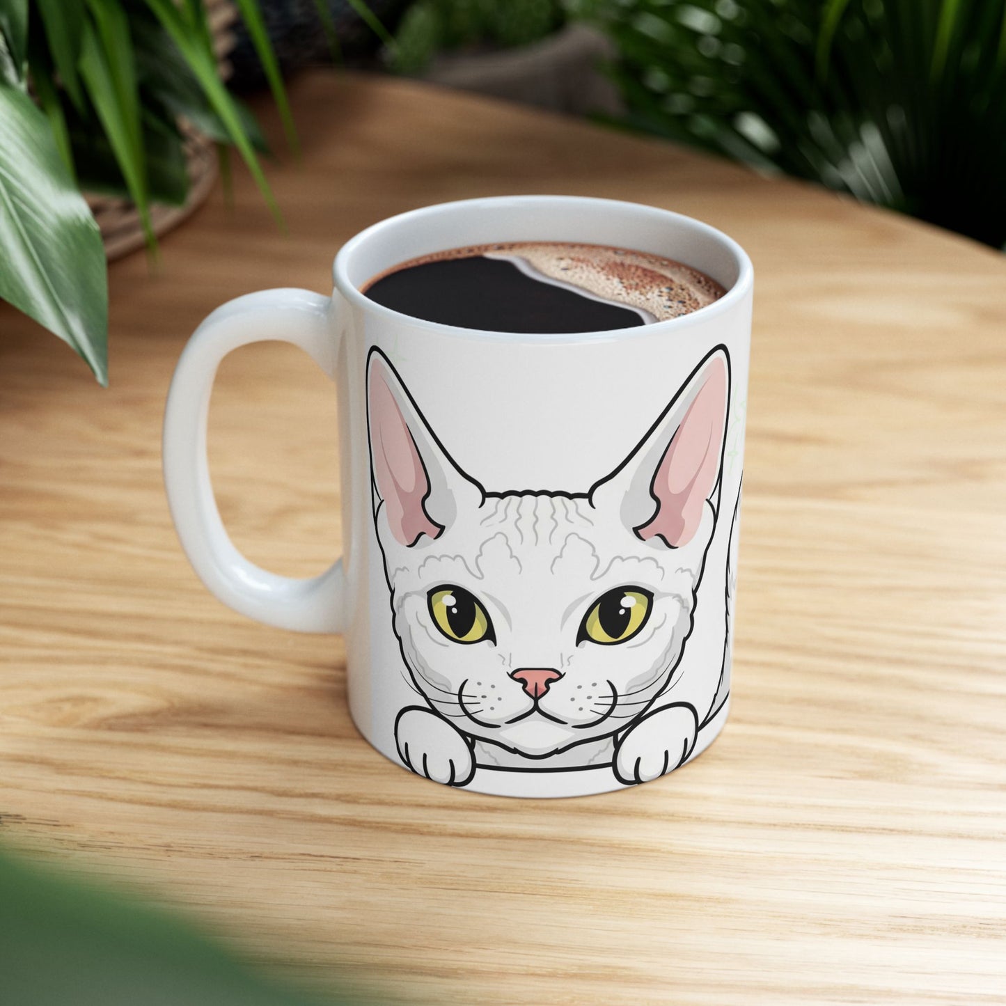 Devon Rex Peek-a-Boo Mug | Best Devon Rex Daddy Gift