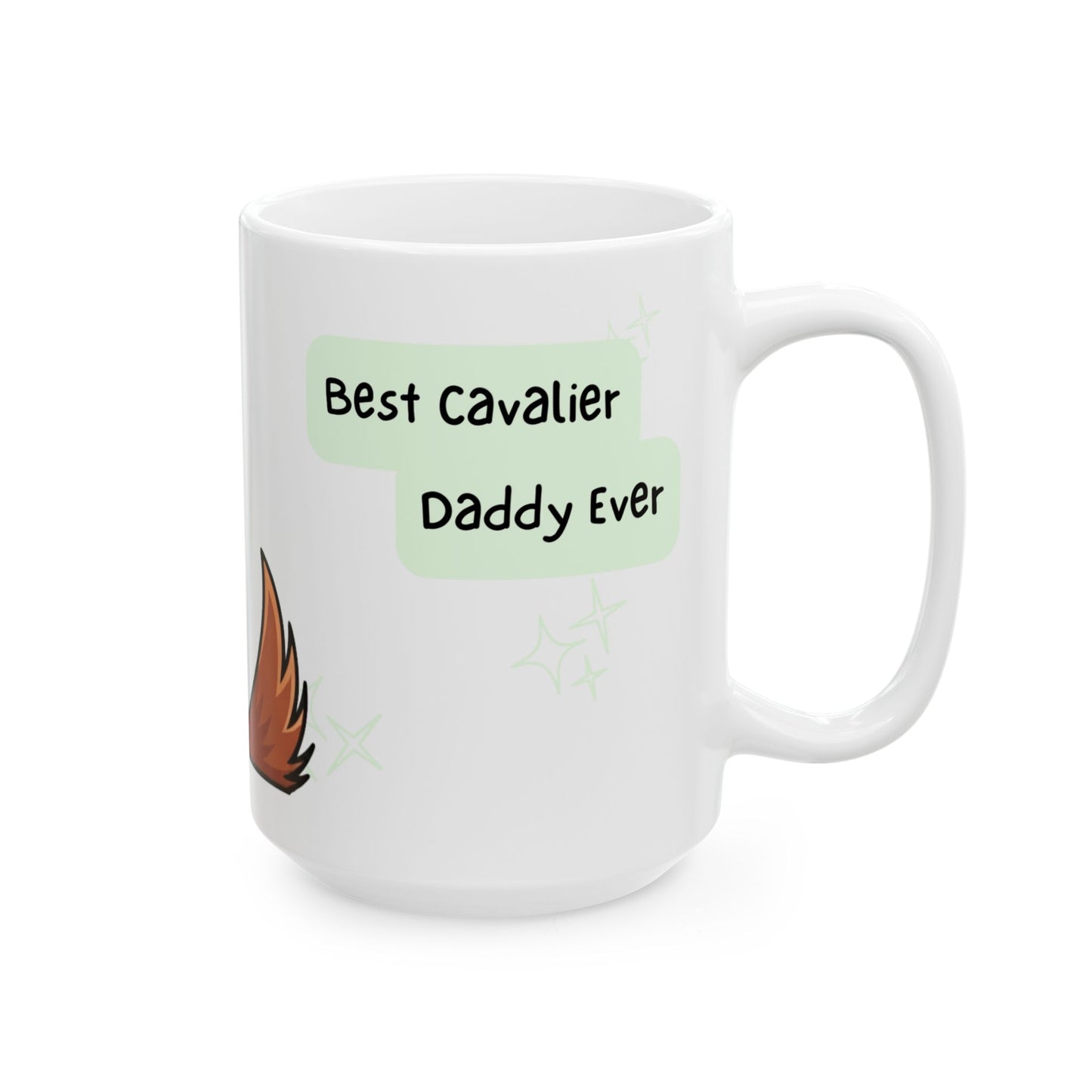 Cavalier King Charles Spaniel Peek-a-Boo Mug | Best Cavalier Daddy Gift