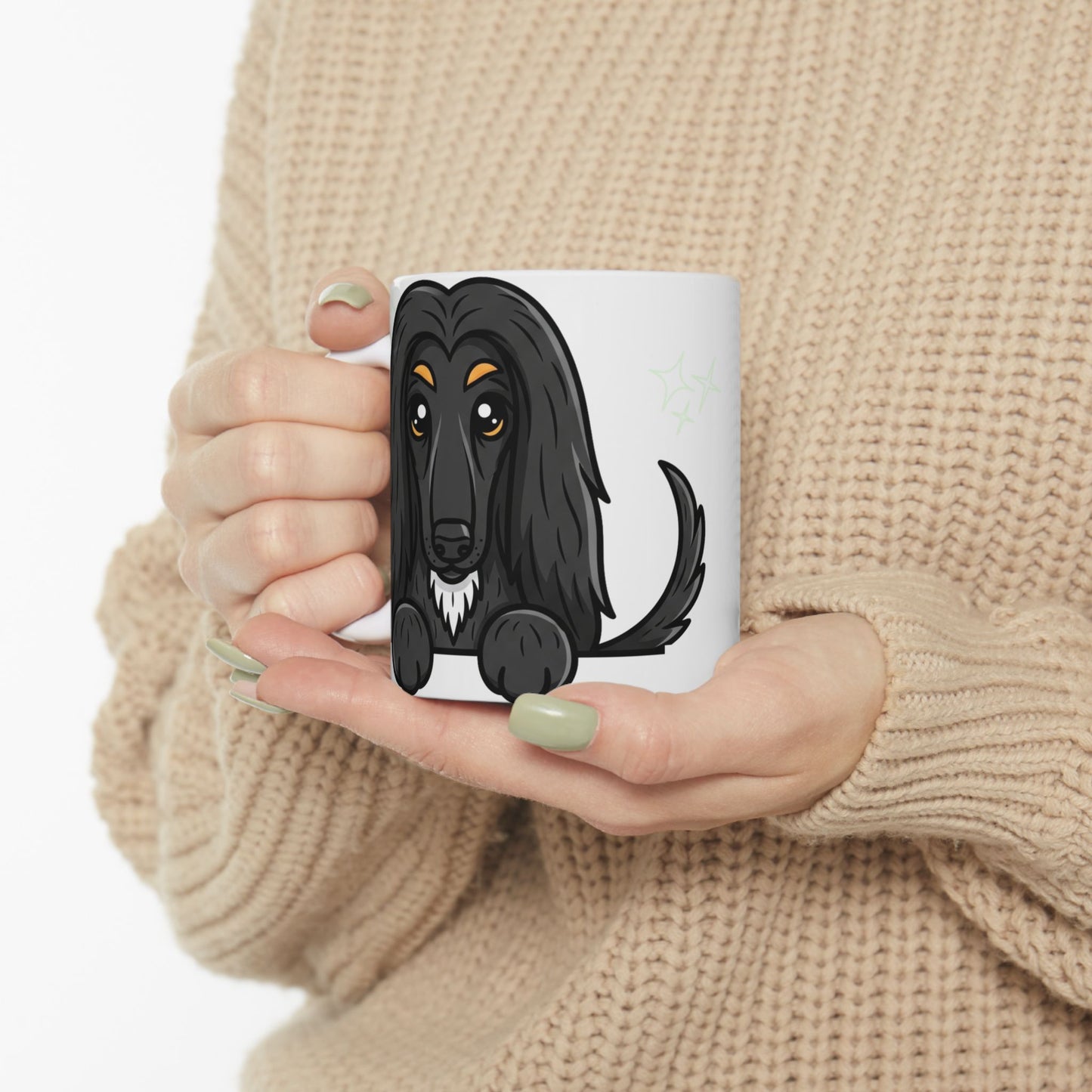 Afghan Hound Peek-a-Boo Mug | Best Afghan Hound Daddy Gift