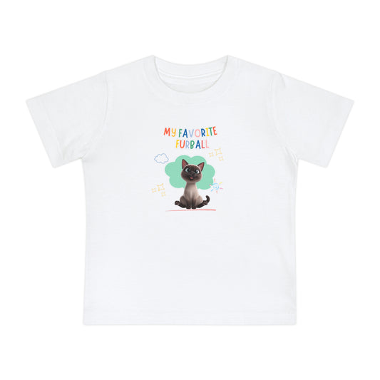 Siamese Cat Favorite Furball Baby Tee