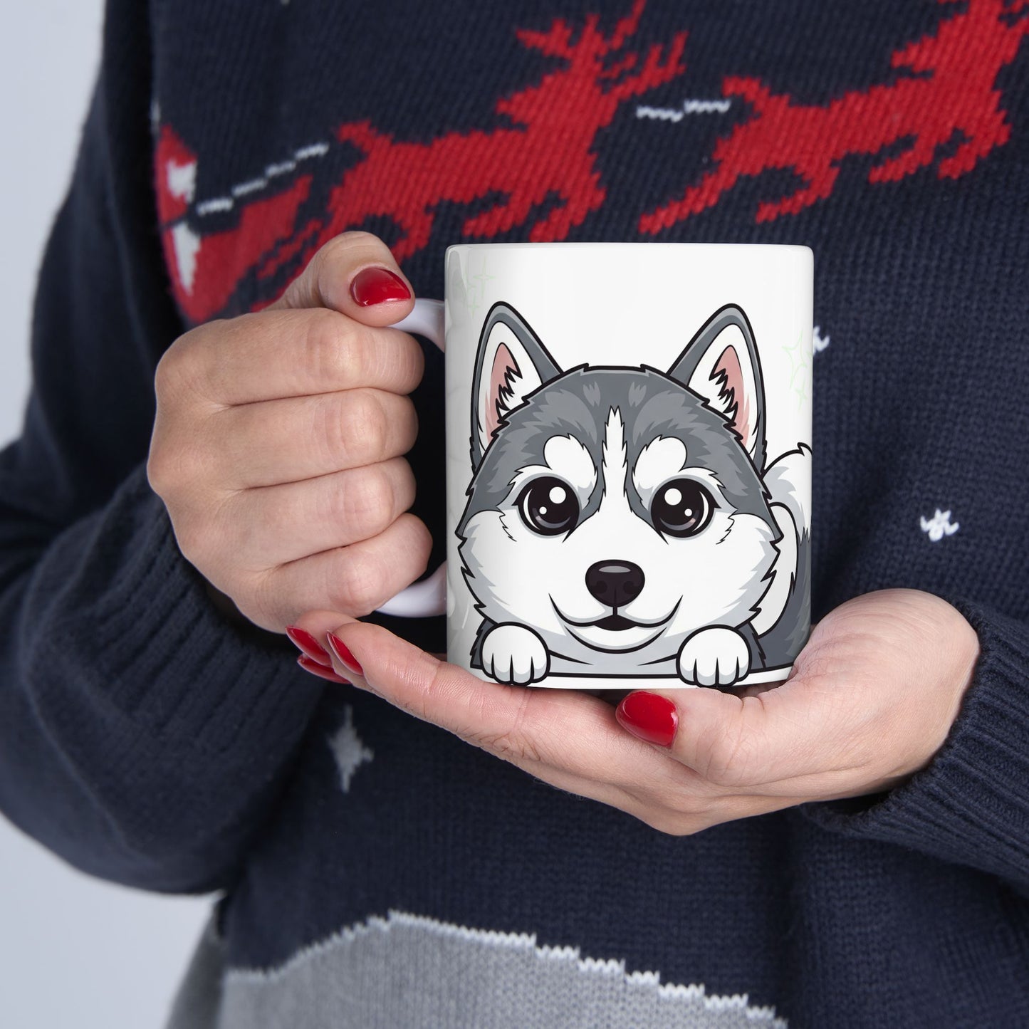 Husky Peek-a-Boo Mug | Best Husky Mama Gift