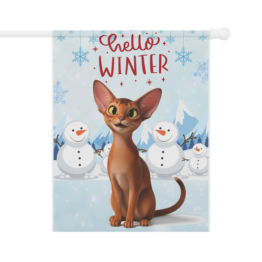 Abyssinian Hello Winter Garden Banner