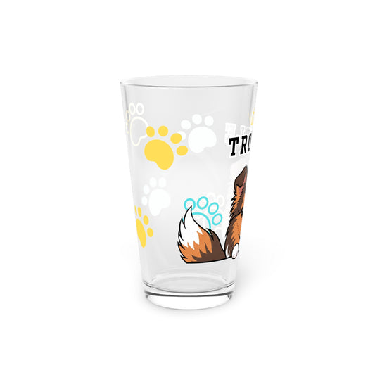 Sheltie Tiny Trouble Pint Glass