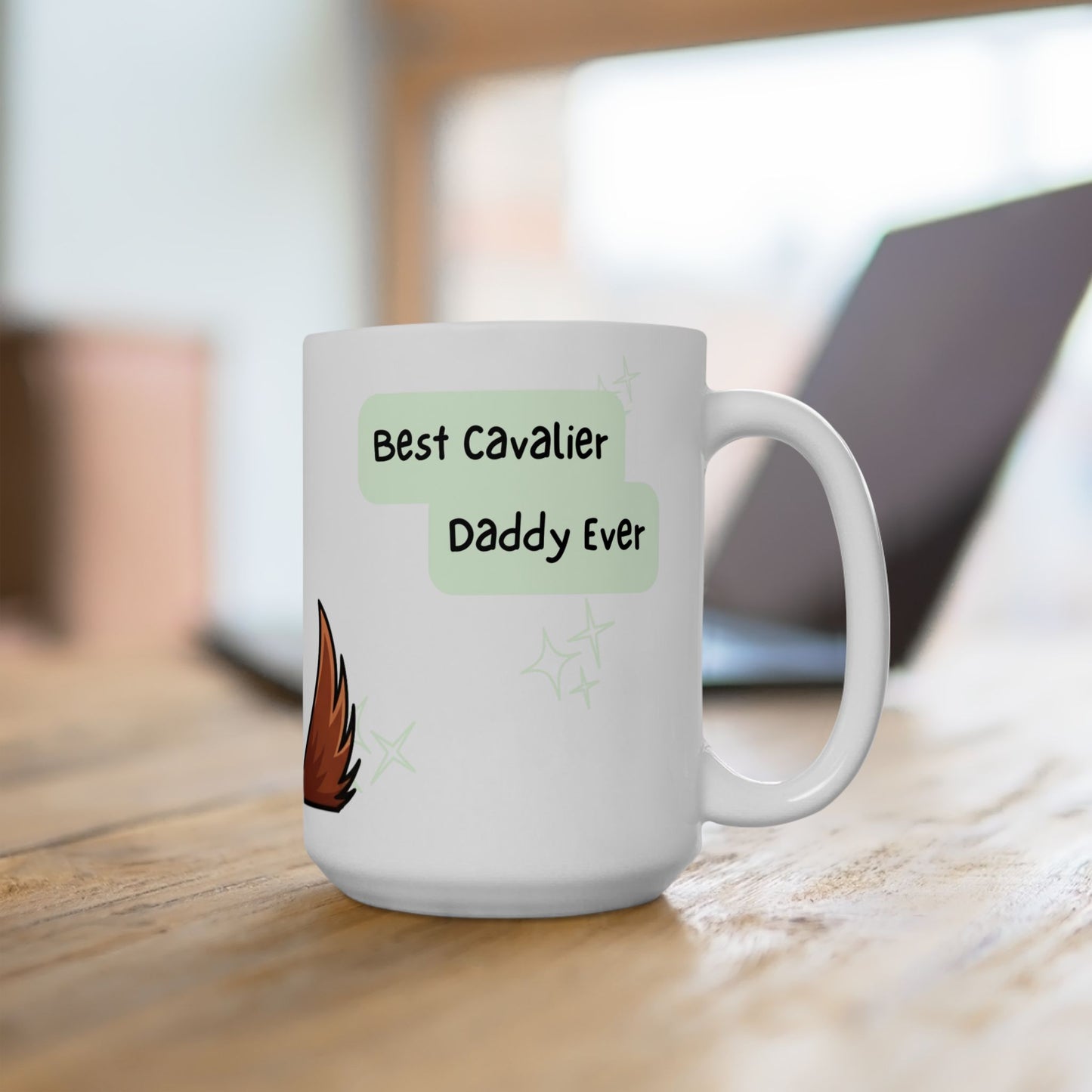 Cavalier King Charles Spaniel Peek-a-Boo Mug | Best Cavalier Daddy Gift