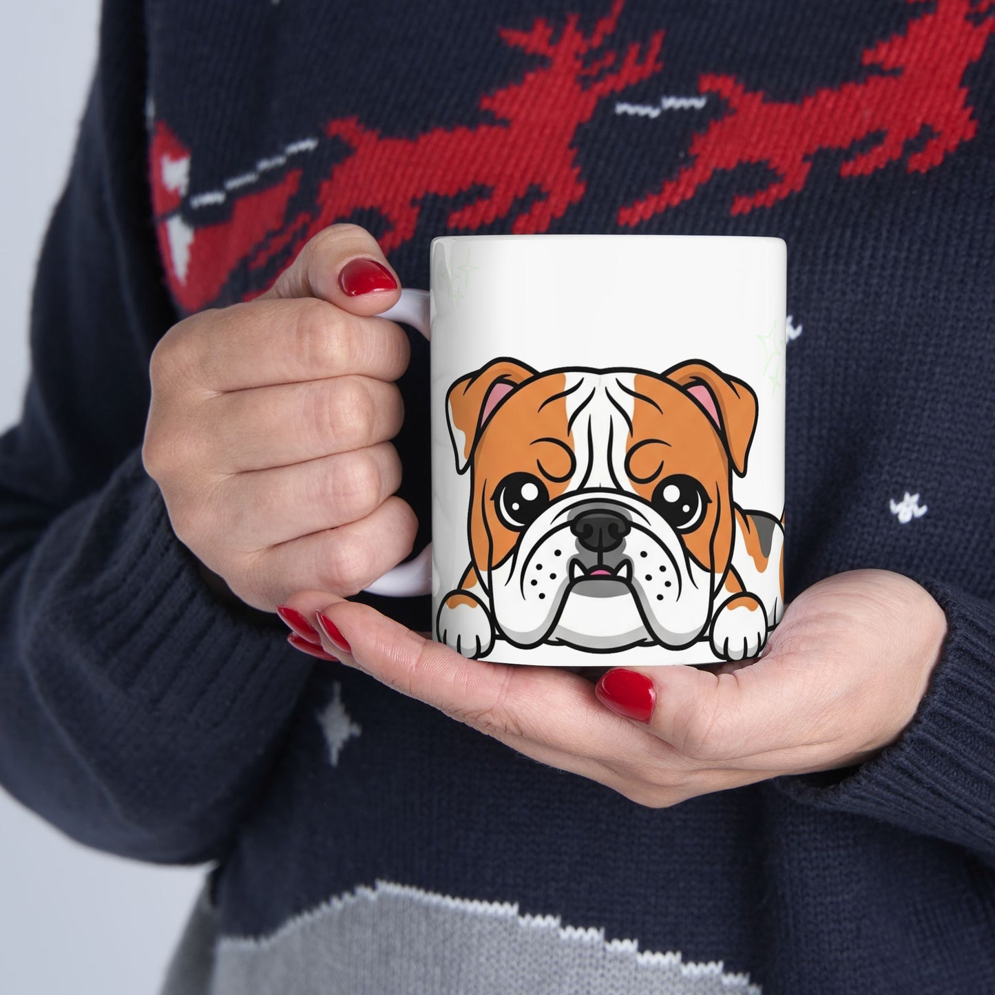 Bulldog Peek-a-Boo Mug | Best Bulldog Mama Gift