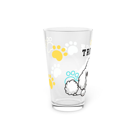 Poodle Tiny Trouble Pint Glass