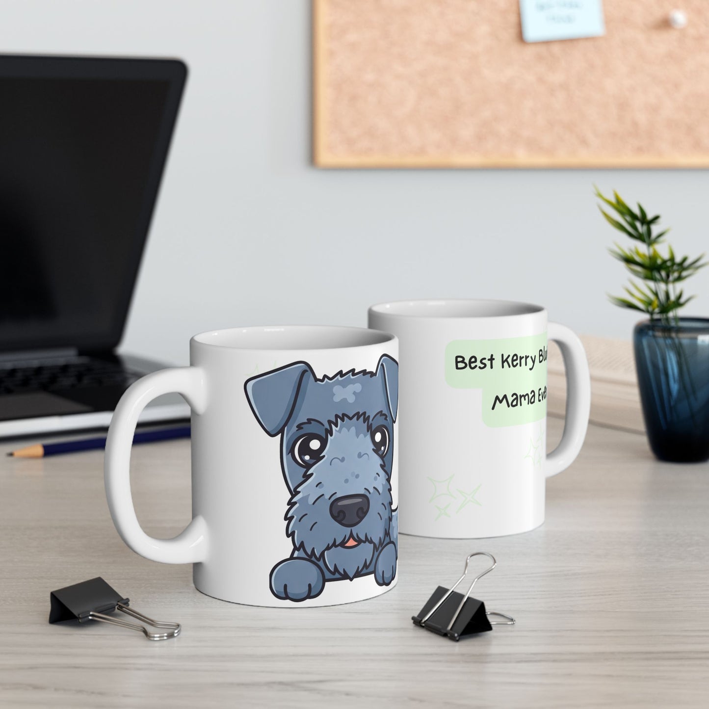 Kerry Blue Terrier Peek-a-Boo Mug | Best Kerry Blue Mama Gift