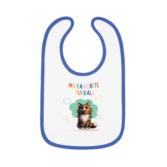 Long hair Tortoiseshell Cat Favorite Furball Baby Bib