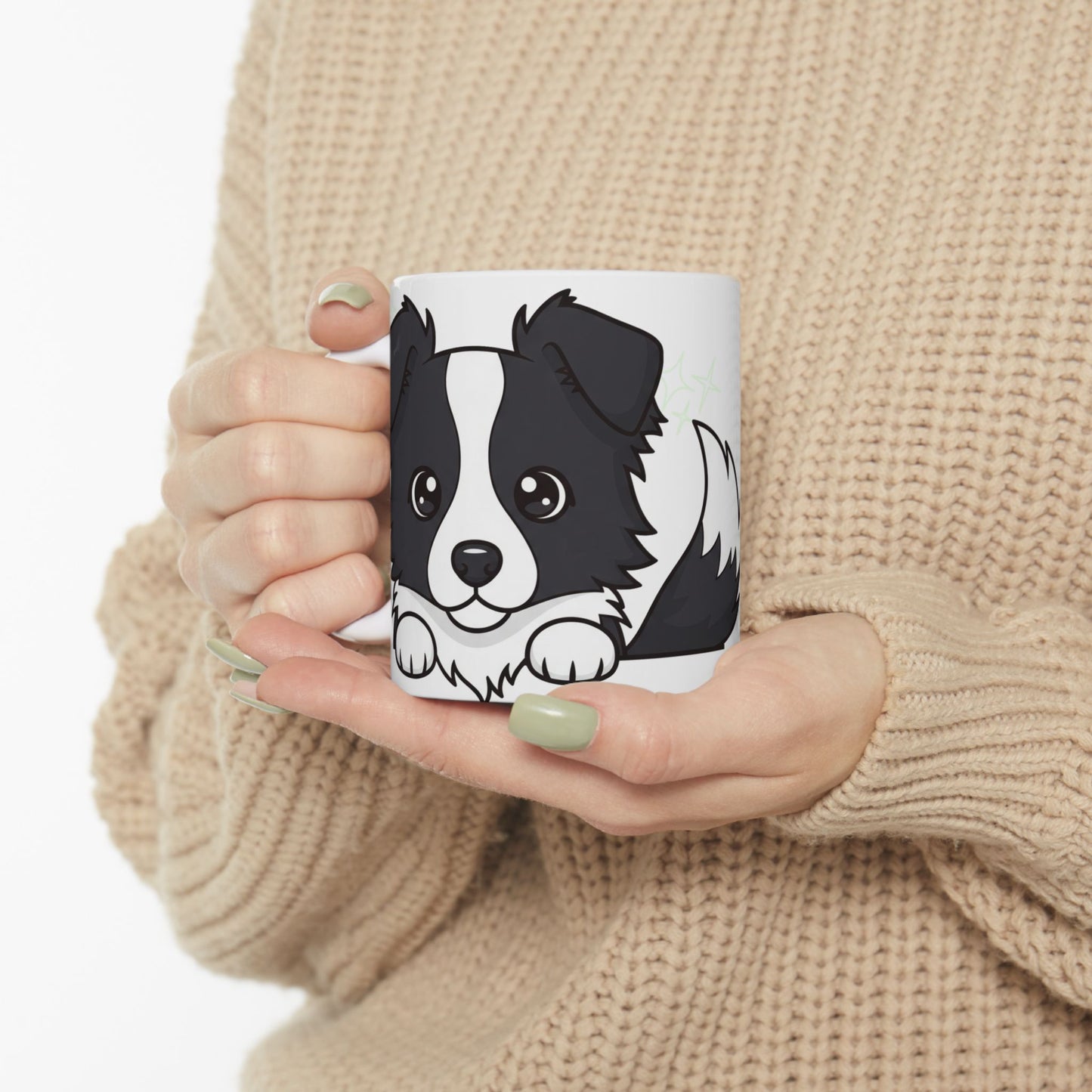 Border Collie Peek-a-Boo Mug | Best Border Collie Daddy Gift