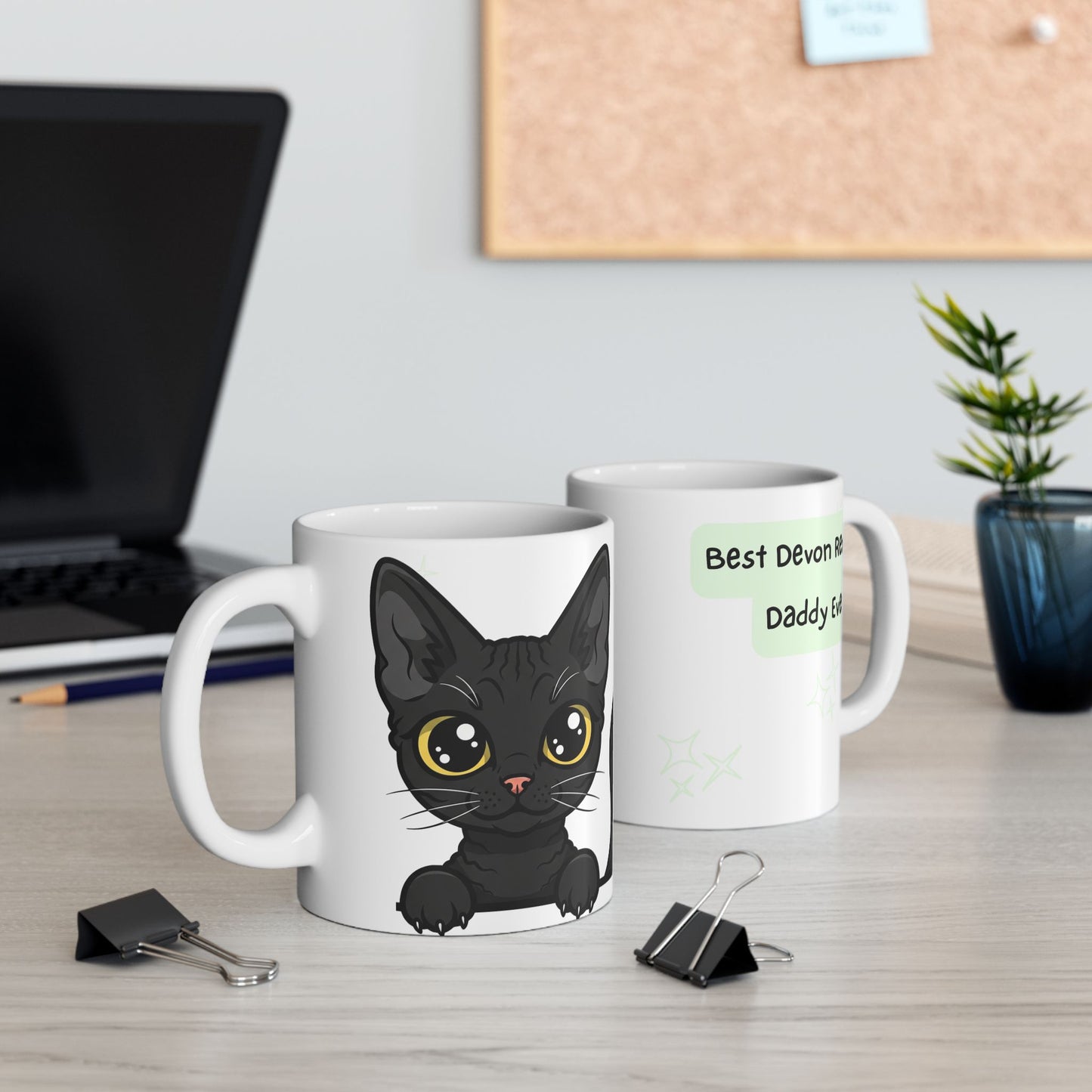Devon Rex Peek-a-Boo Mug | Best Devon Rex Daddy Gift