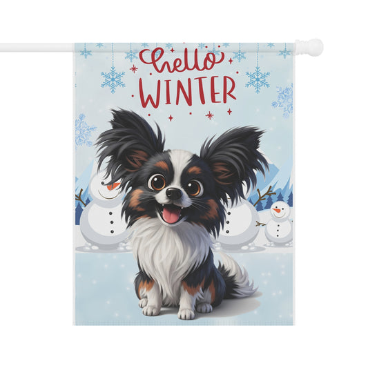 Papillon Hello Winter Garden Banner