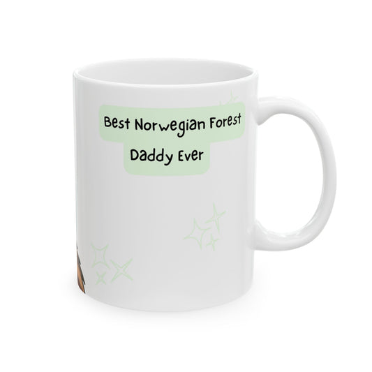 Norwegian Forest Cat Peek-a-Boo Mug | Best Norwegian Forest Daddy Gift