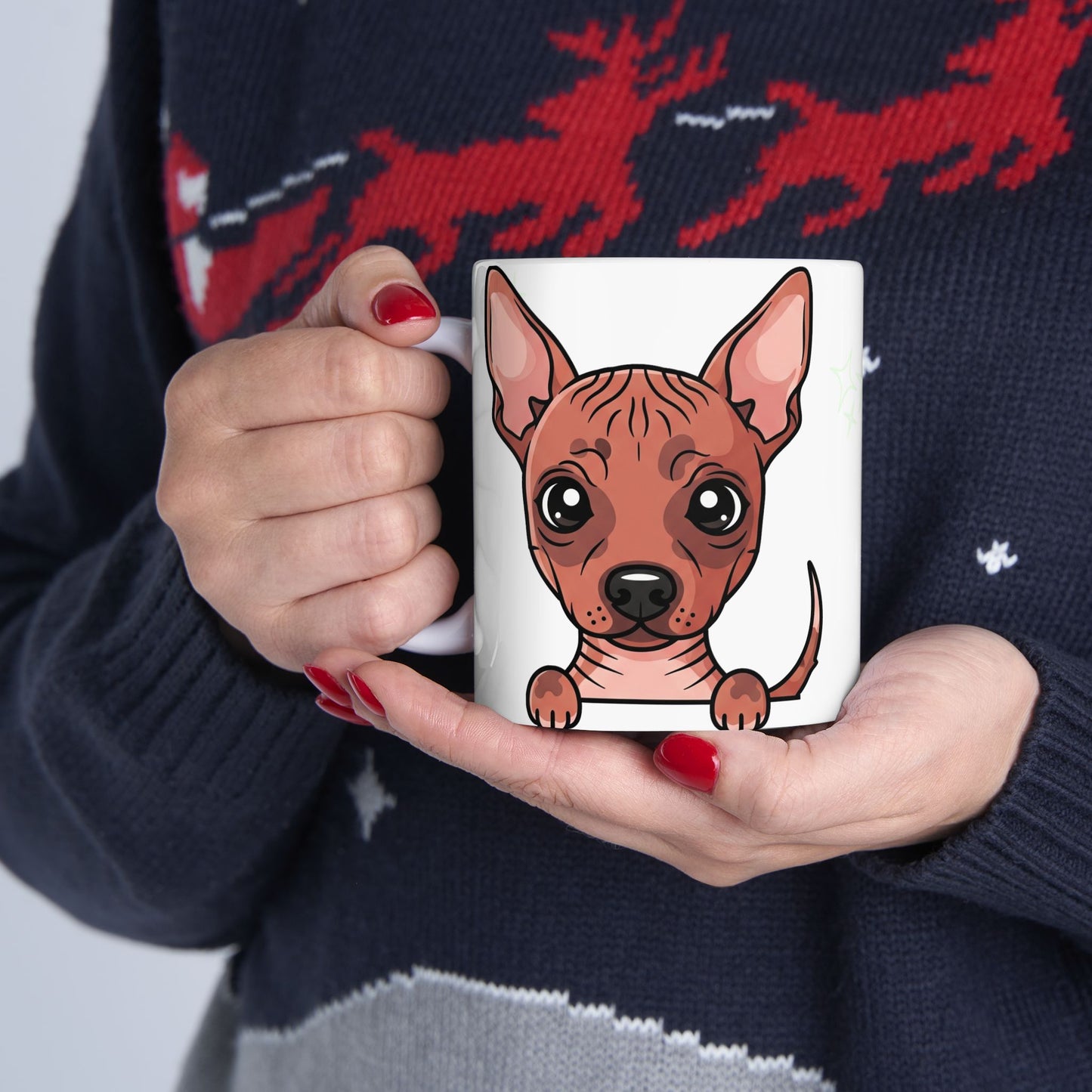 Peruvian Hairless Peek-a-Boo Mug | Best Hairless Dog Daddy Gift