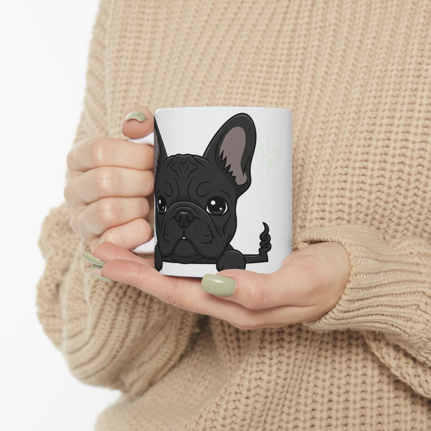 French Bulldog Peek-a-Boo Mug | Best Frenchie Mama Gift
