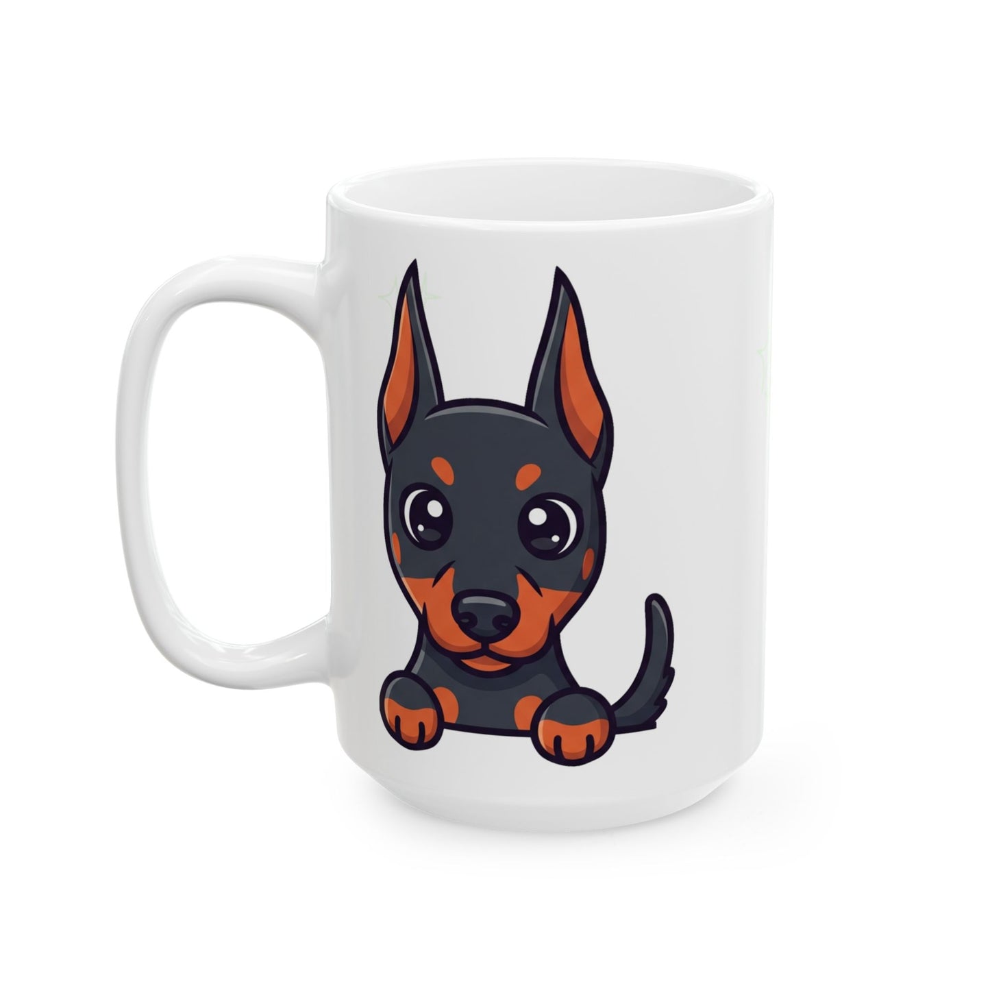 Doberman Peek-a-Boo Mug | Best Doberman Daddy Gift