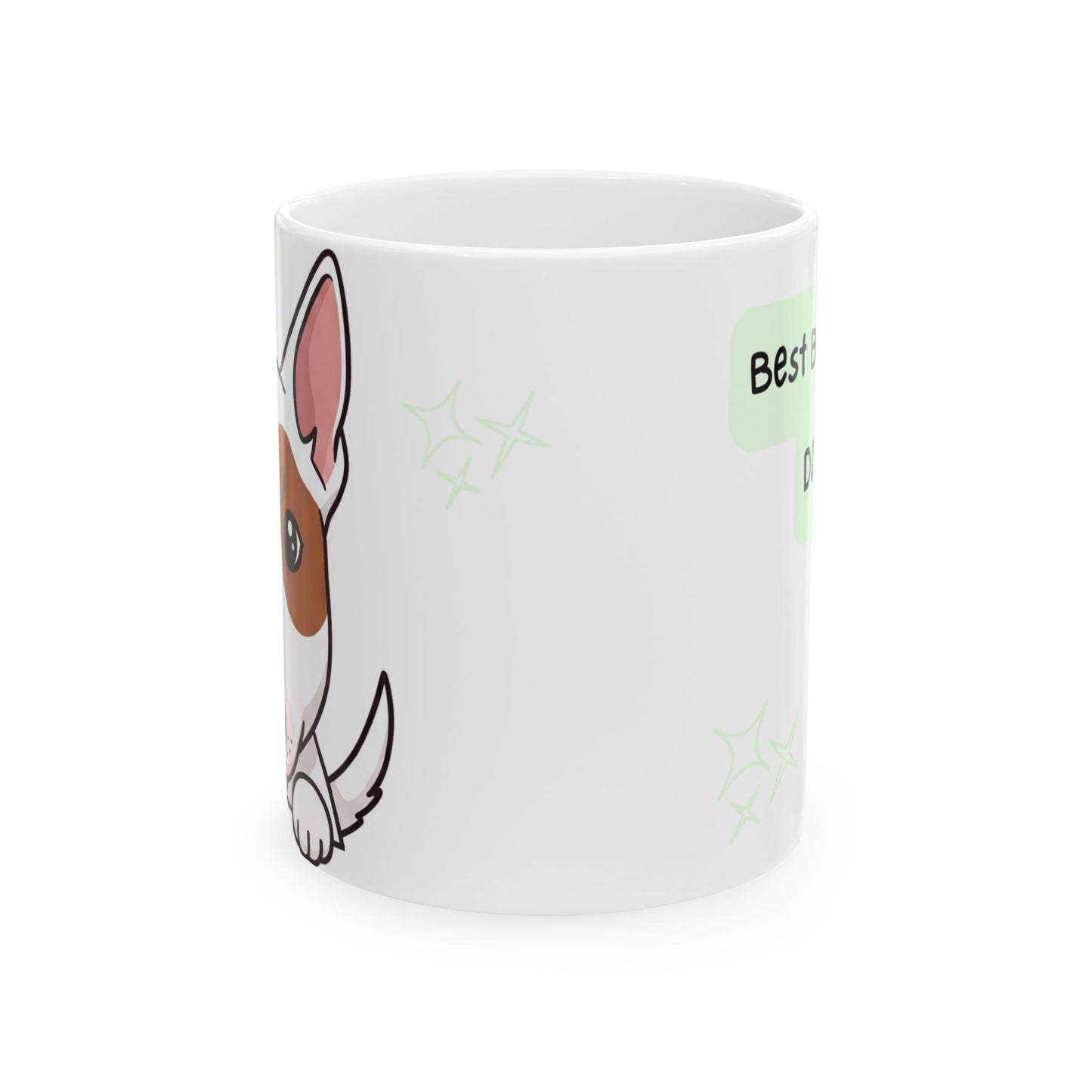 Bull Terrier Peek-a-Boo Mug | Best Bull Terrier Daddy Gift