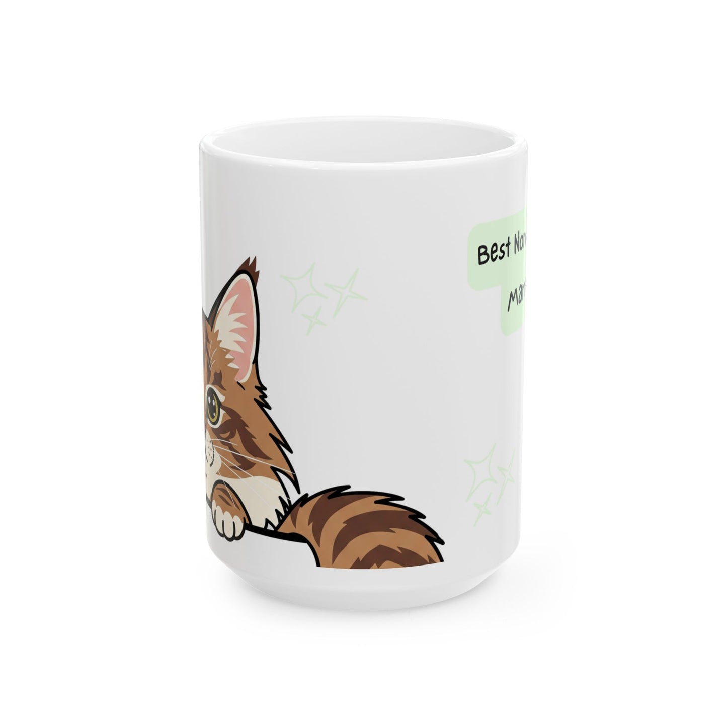 Norwegian Forest Cat Peek-a-Boo Mug | Best Norwegian Forest Mama Gift