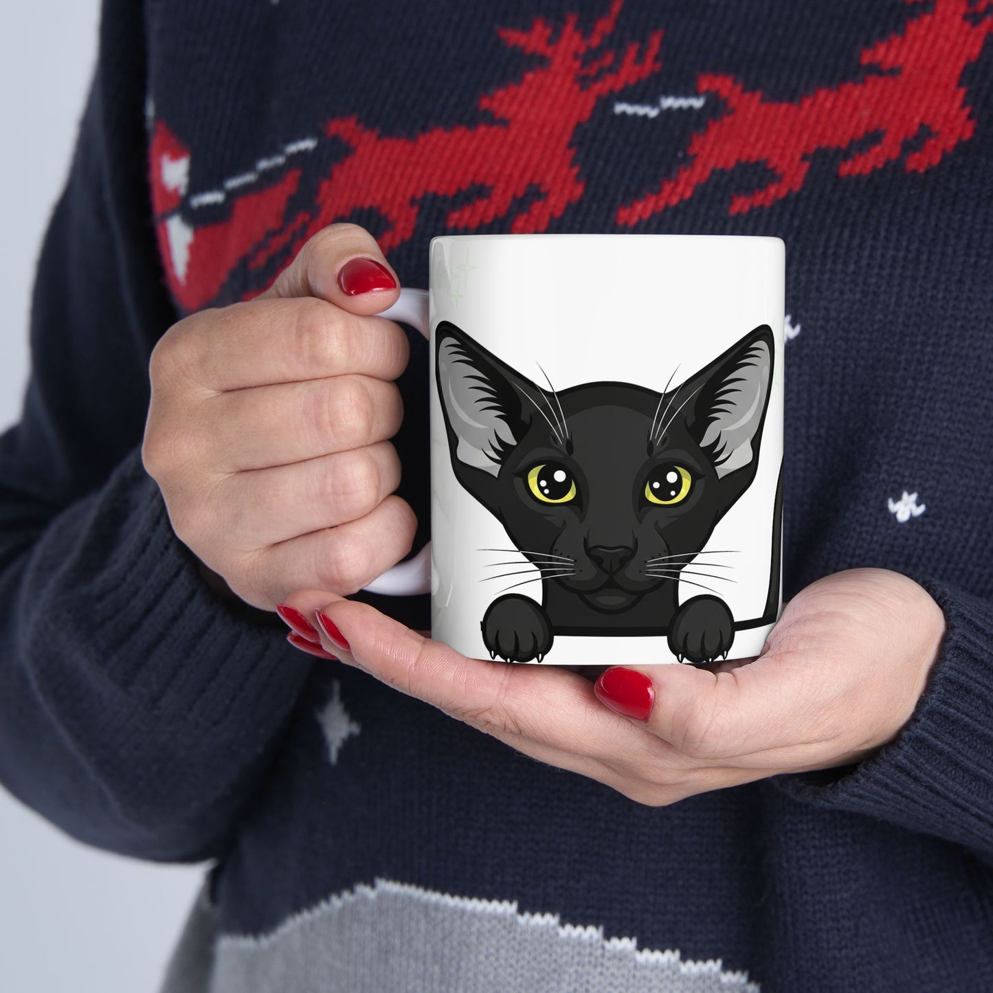 Oriental Shorthair Peek-a-Boo Mug | Best Oriental Shorthair Daddy Gift