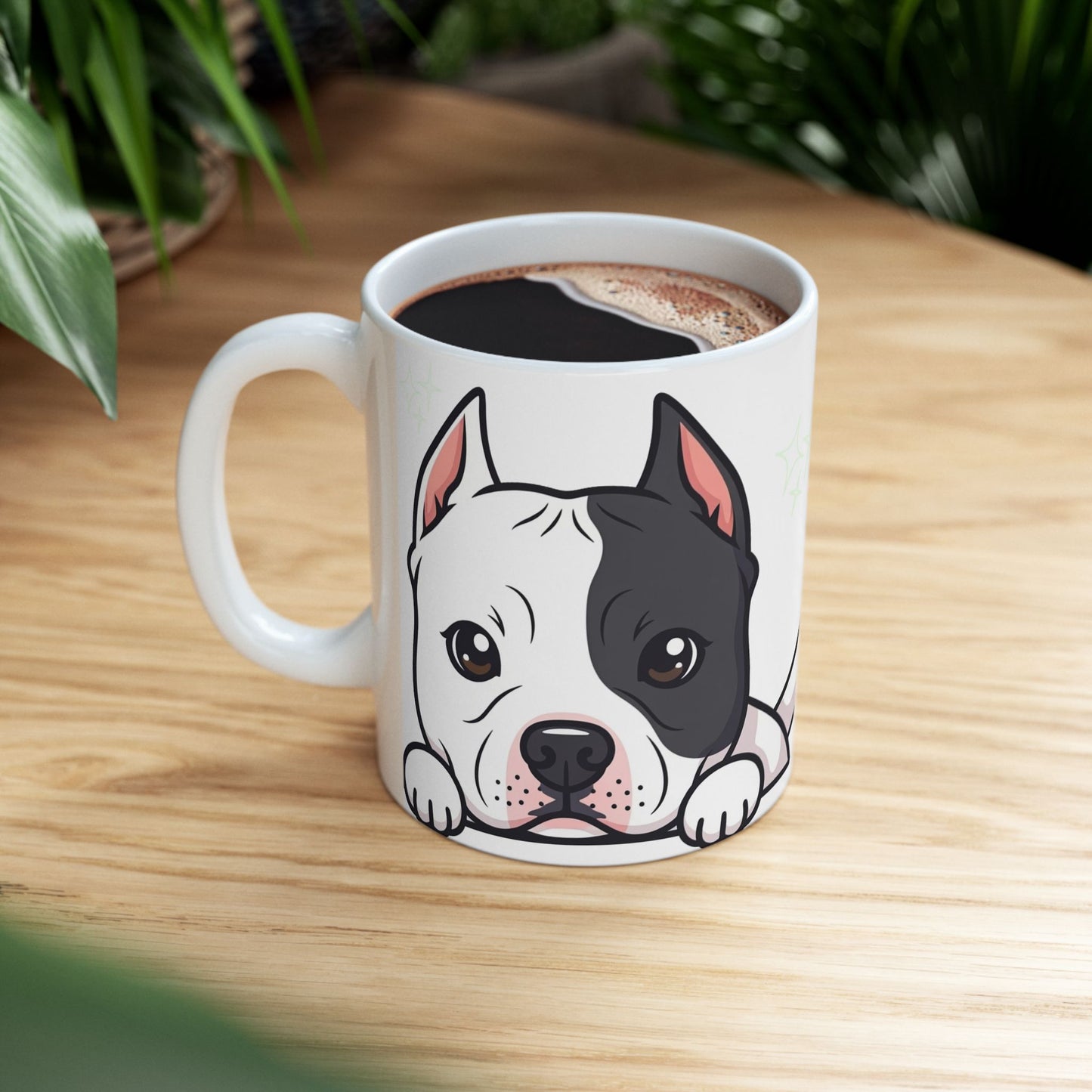 Pitbull Peek-a-Boo Mug | Best Pitbull Mama Gift